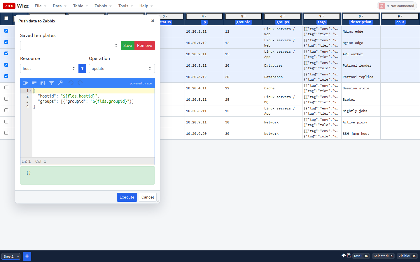 Push host.update replacing groups from groupid